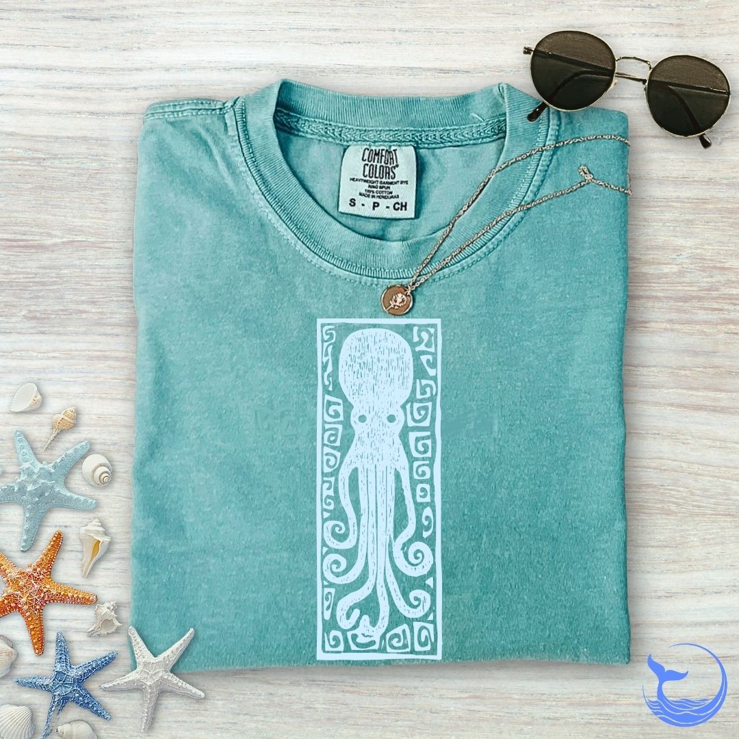 Prehistoric Octopus Comfort Colors T-Shirt