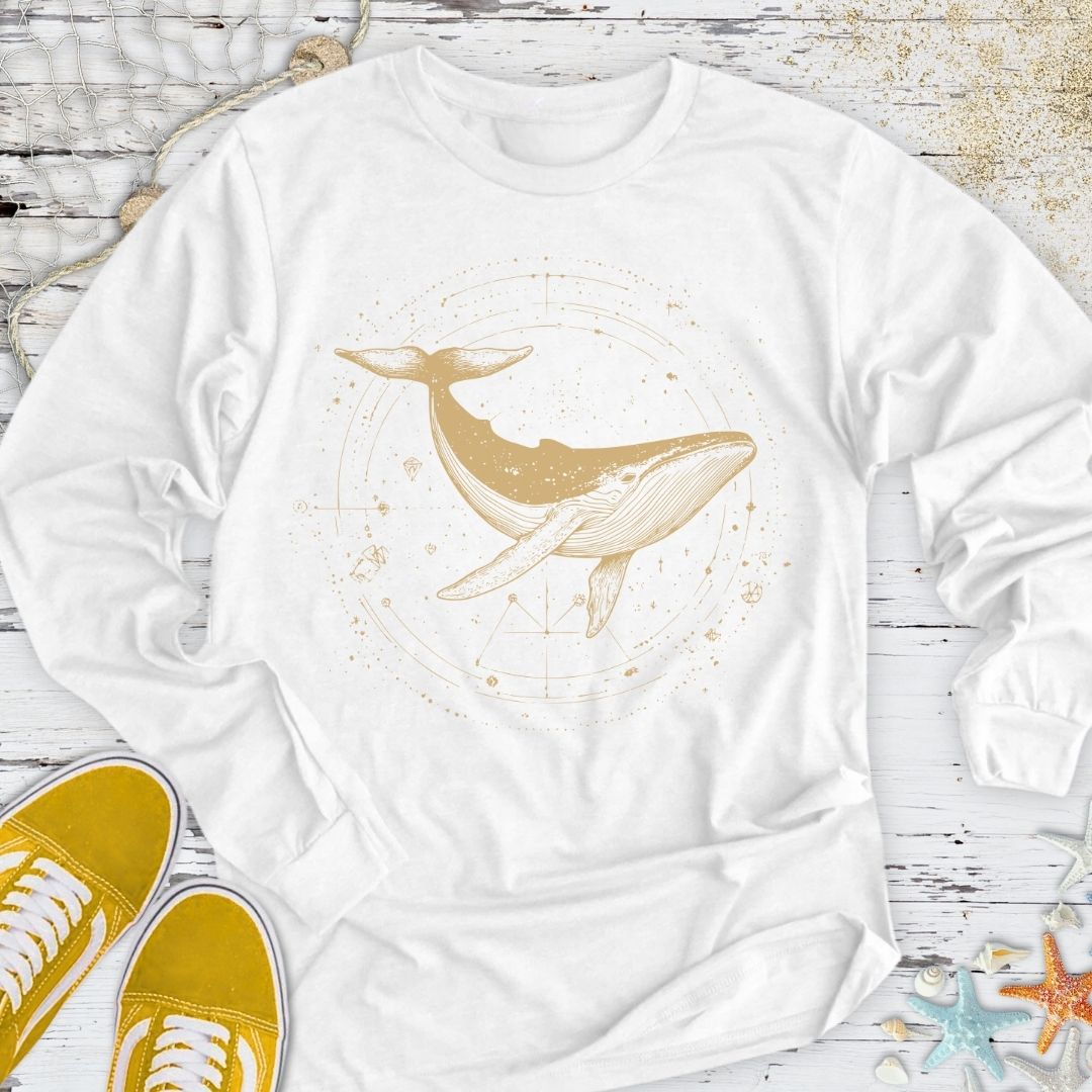 Cosmic Whale Long Sleeve Tee