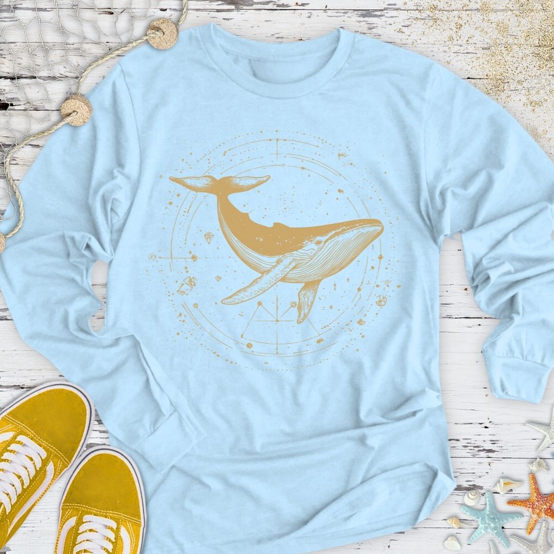 Cosmic Whale Long Sleeve Tee
