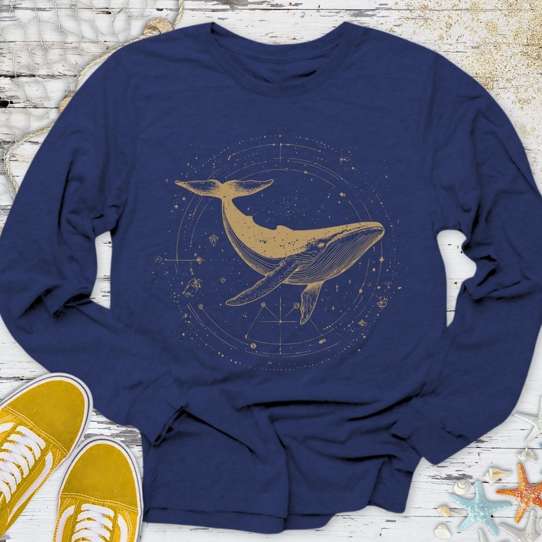 Cosmic Whale Long Sleeve Tee