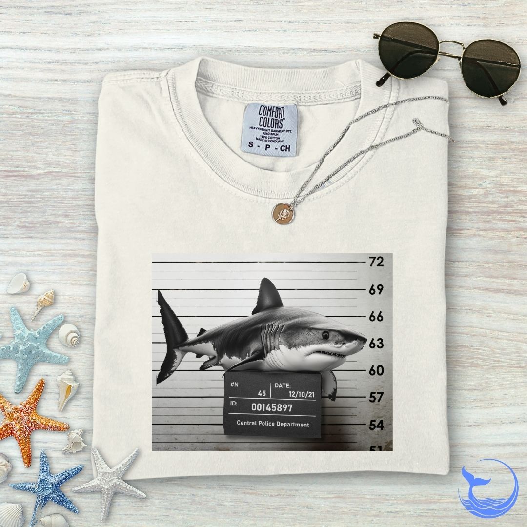 Shark Mugshot Comfort Colors T-Shirt