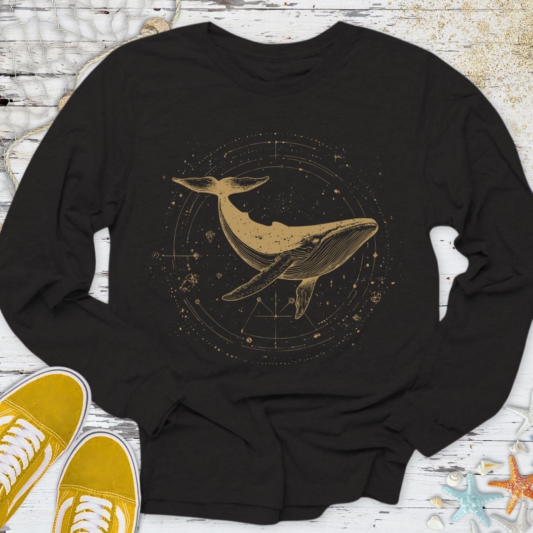 Cosmic Whale Long Sleeve Tee