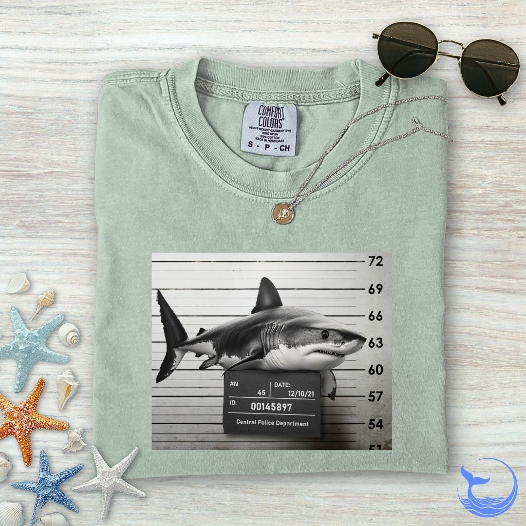 Shark Mugshot Comfort Colors T-Shirt