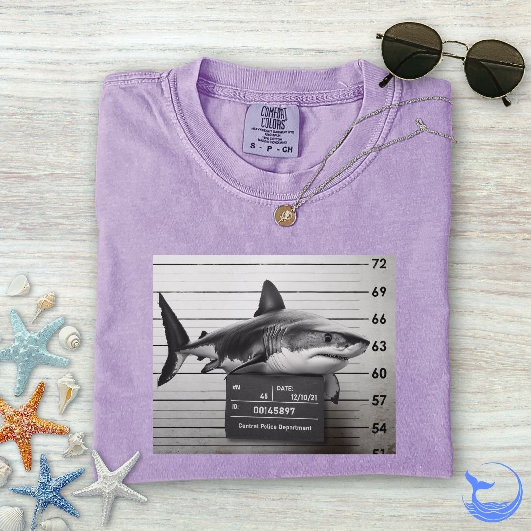 Shark Mugshot Comfort Colors T-Shirt