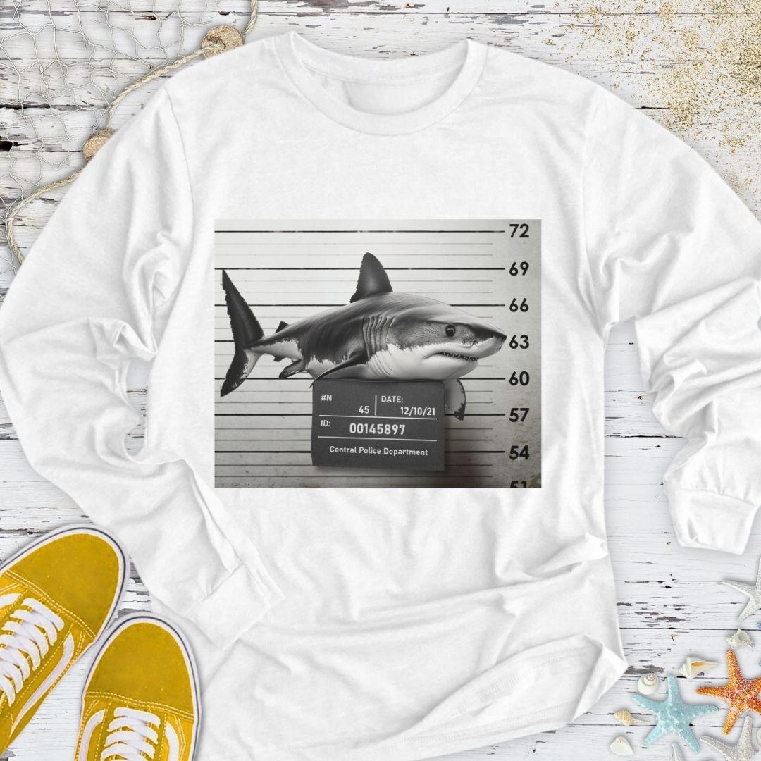 Shark Mugshot Long Sleeve Tee