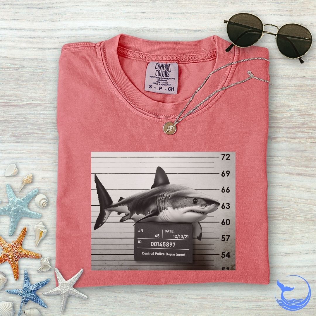 Shark Mugshot Comfort Colors T-Shirt
