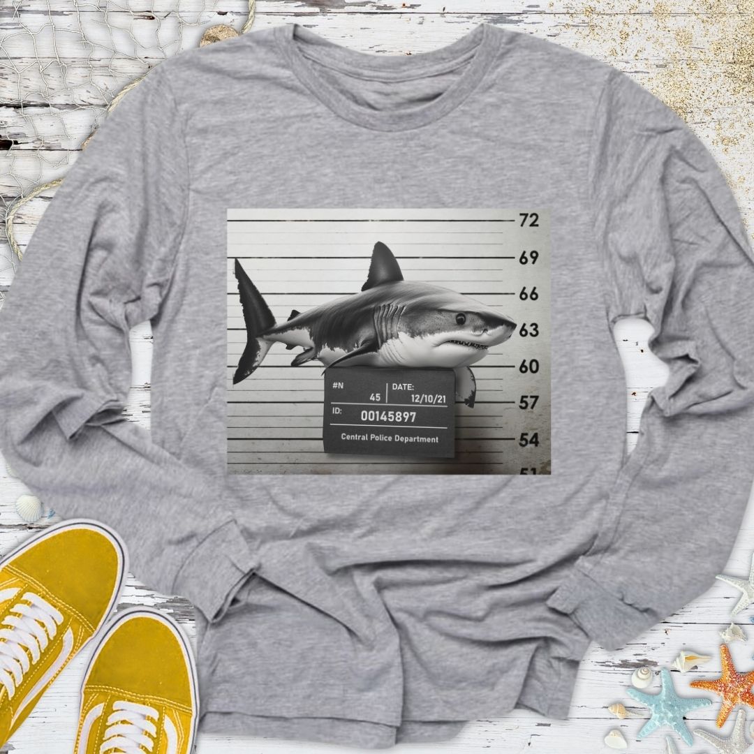 Shark Mugshot Long Sleeve Tee