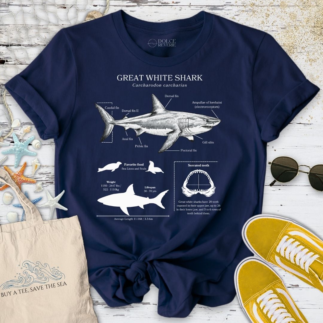 Great White Shark Anatomy T-Shirt