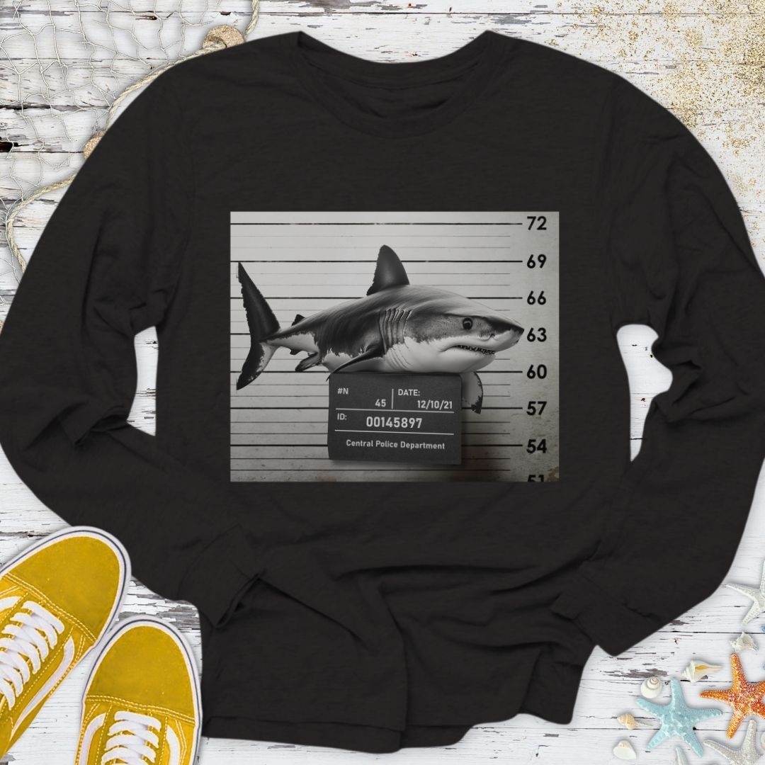 Shark Mugshot Long Sleeve Tee