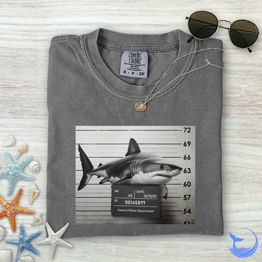 Shark Mugshot Comfort Colors T-Shirt
