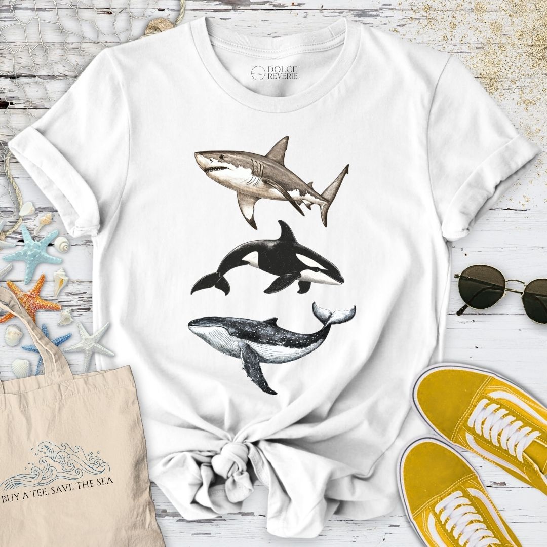 Vintage Shark, Orca & Whale T-Shirt