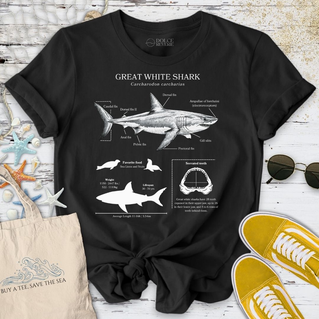 Great White Shark Anatomy T-Shirt