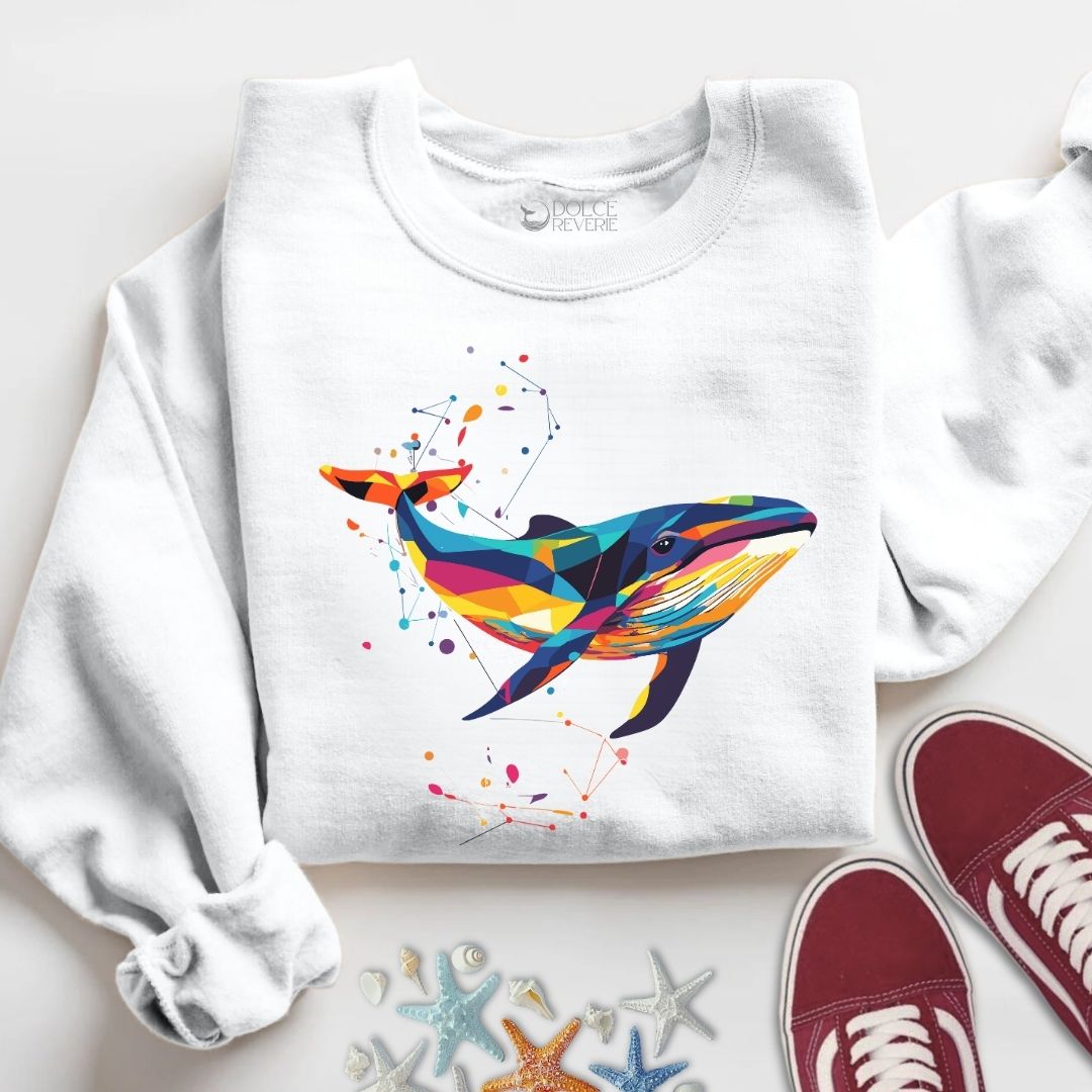 Geometric Whale Sweatshirt