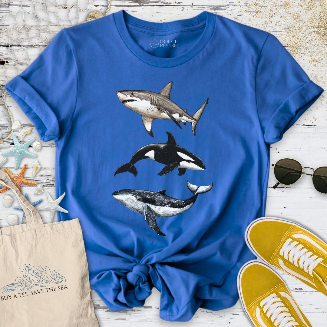 Vintage Shark, Orca & Whale T-Shirt