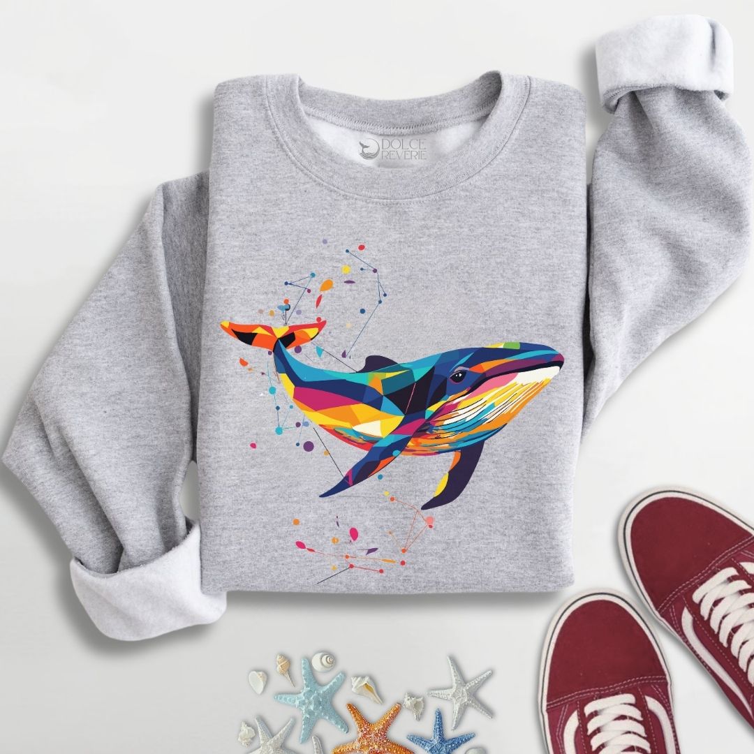 Geometric Whale Sweatshirt