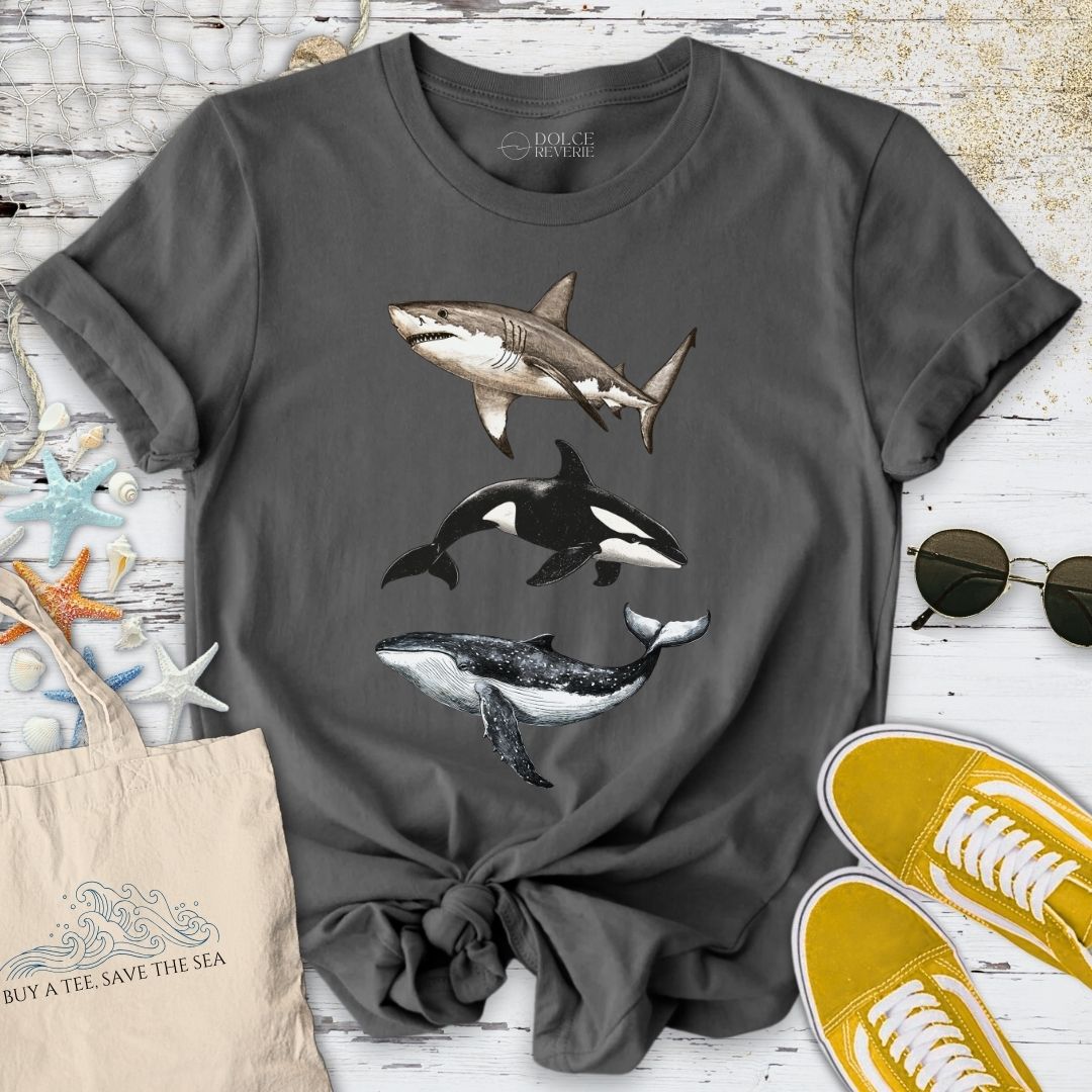 Vintage Shark, Orca & Whale T-Shirt