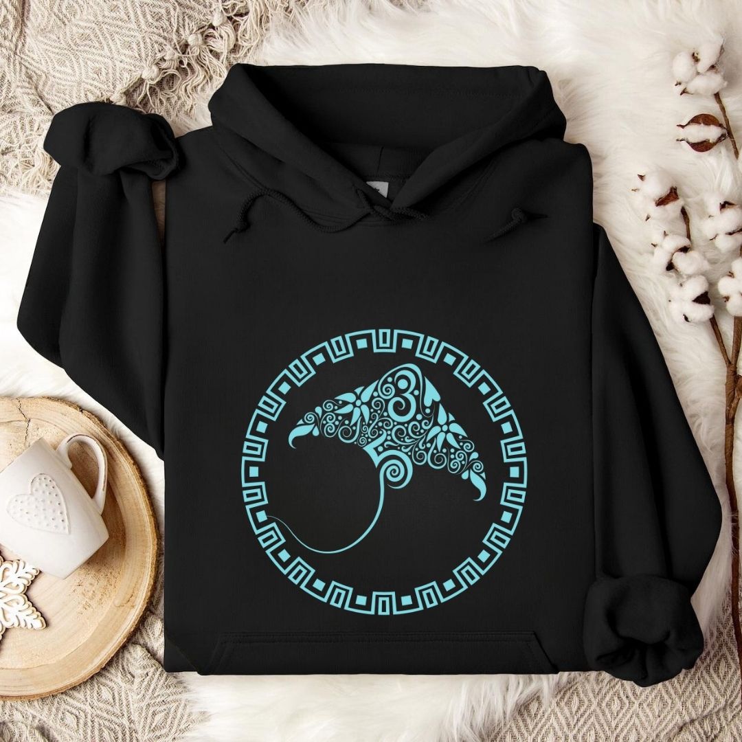 Tribal Manta Ray Hoodie
