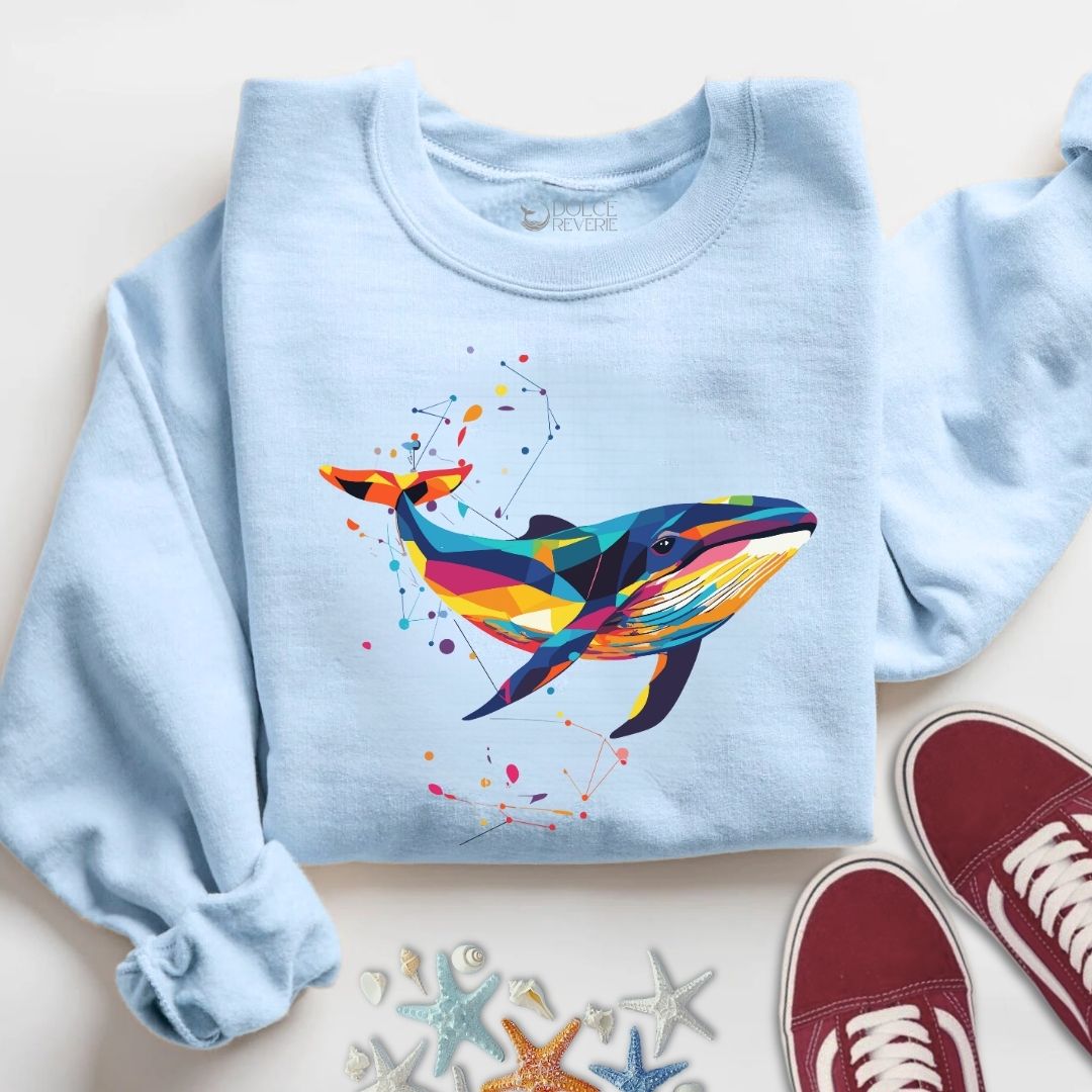 Geometric Whale Sweatshirt