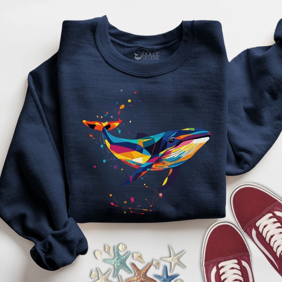 Geometric Whale Sweatshirt