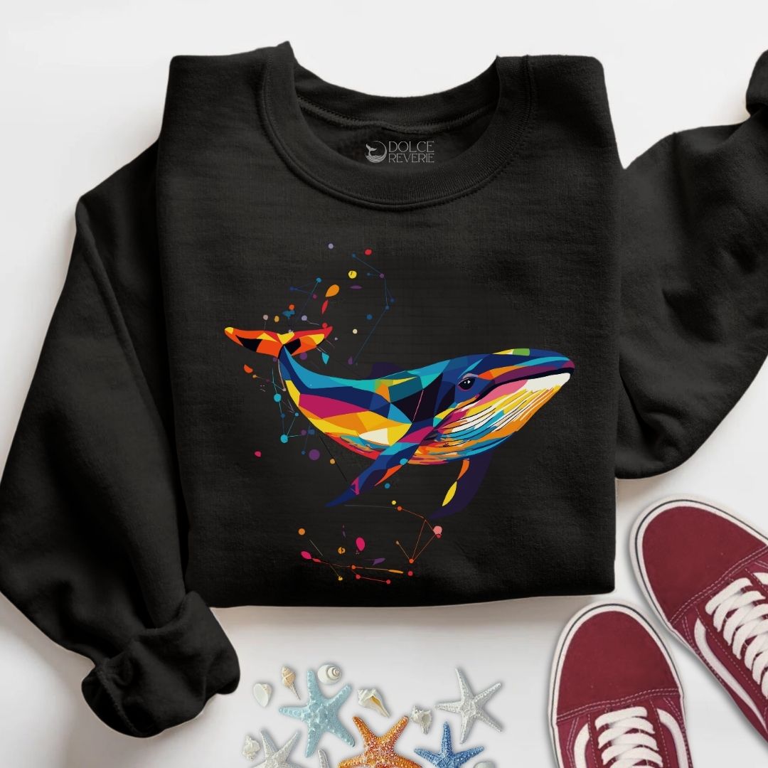 Geometric Whale Sweatshirt