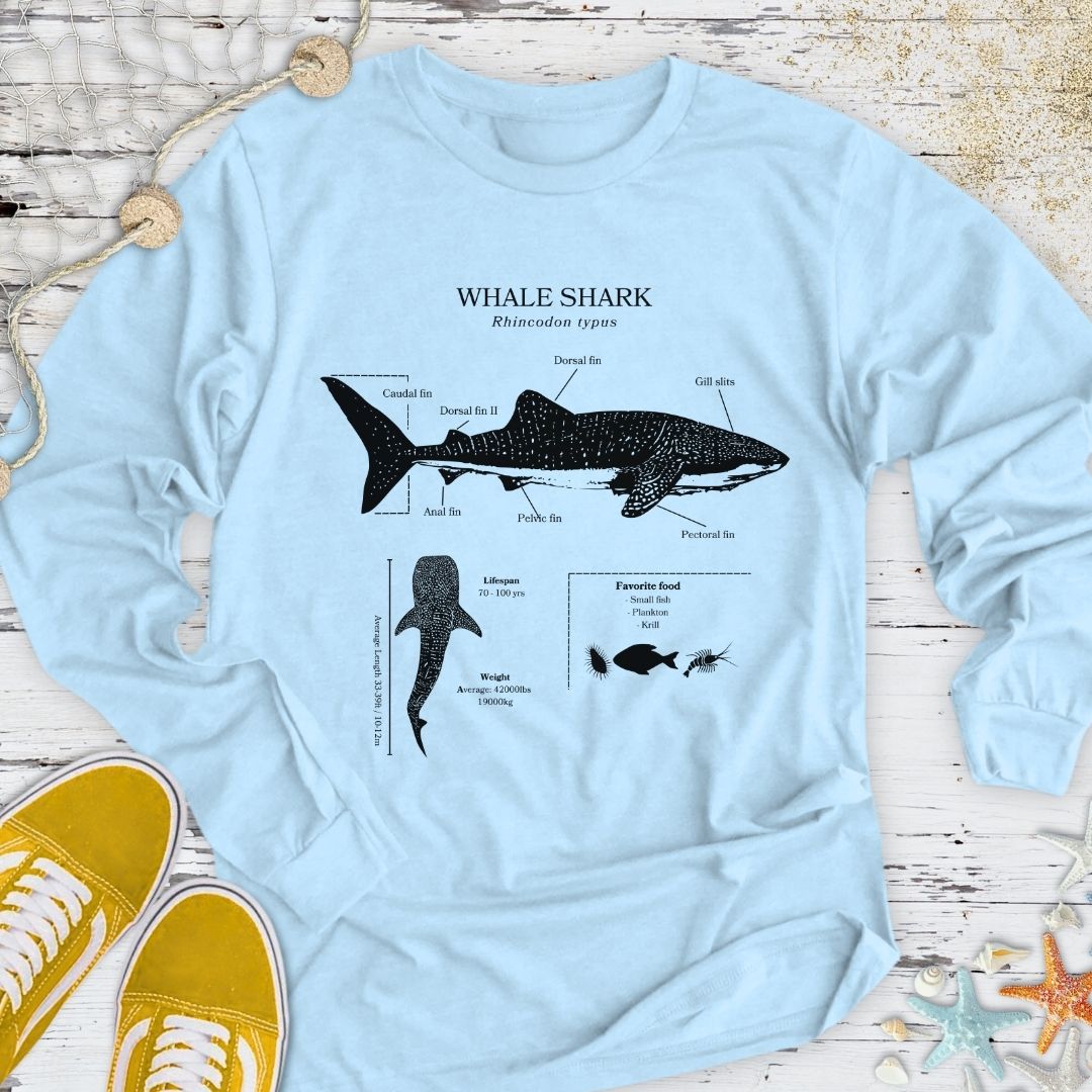 Whale Shark Anatomy Long Sleeve Tee