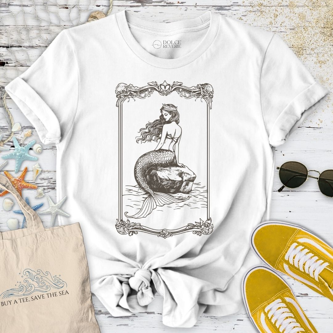 Mermaid Line Art T-Shirt