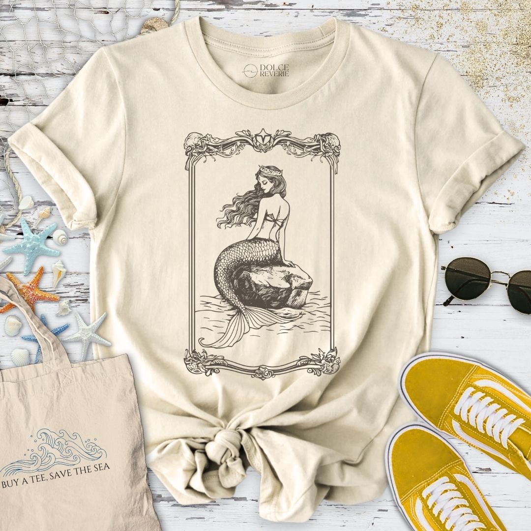 Mermaid Line Art T-Shirt