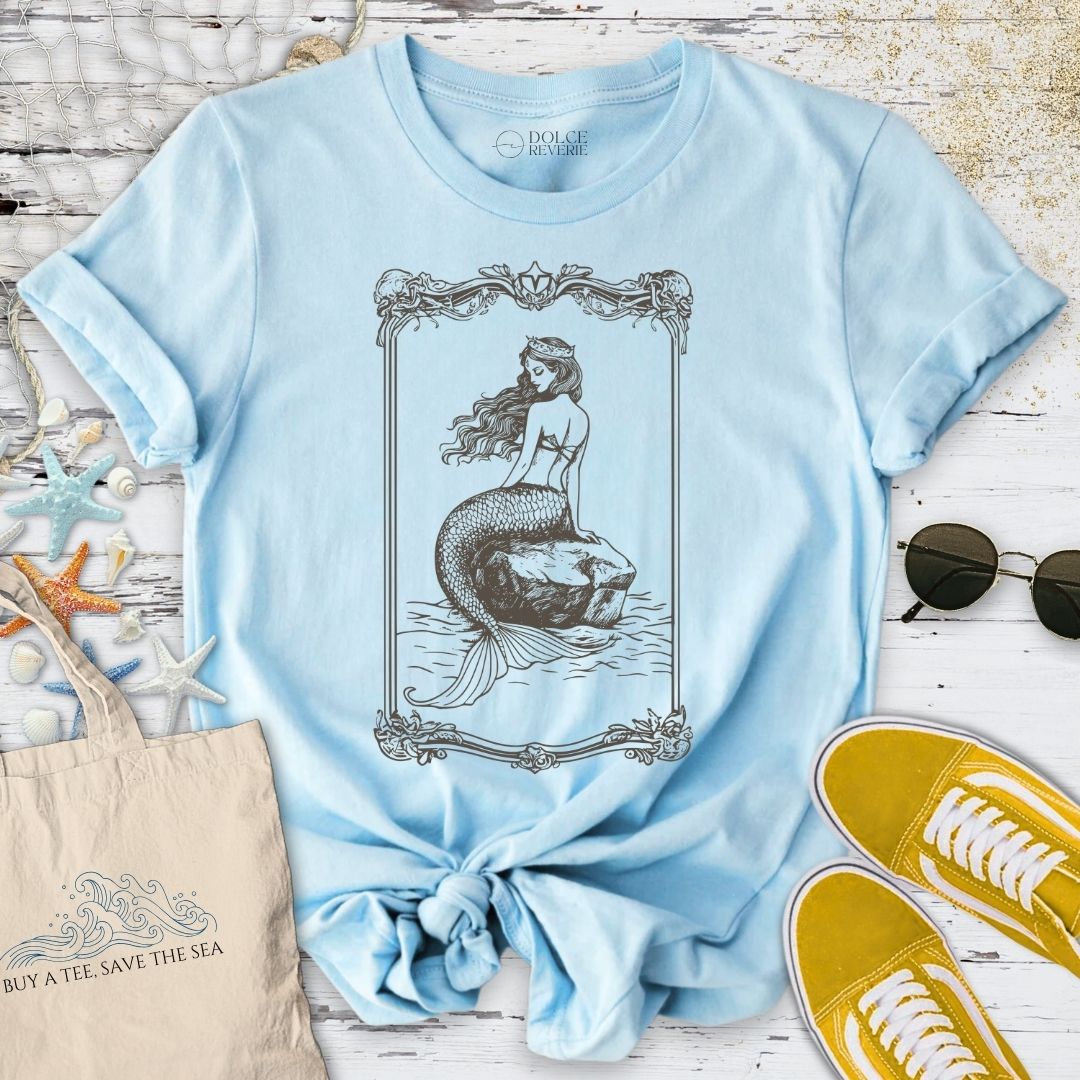 Mermaid Line Art T-Shirt