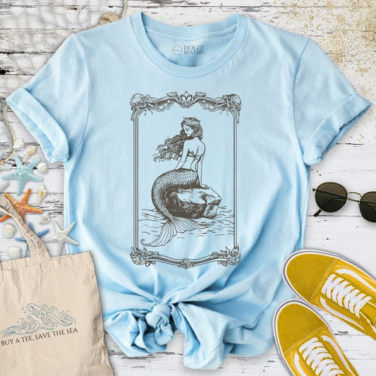 Mermaid Line Art T-Shirt
