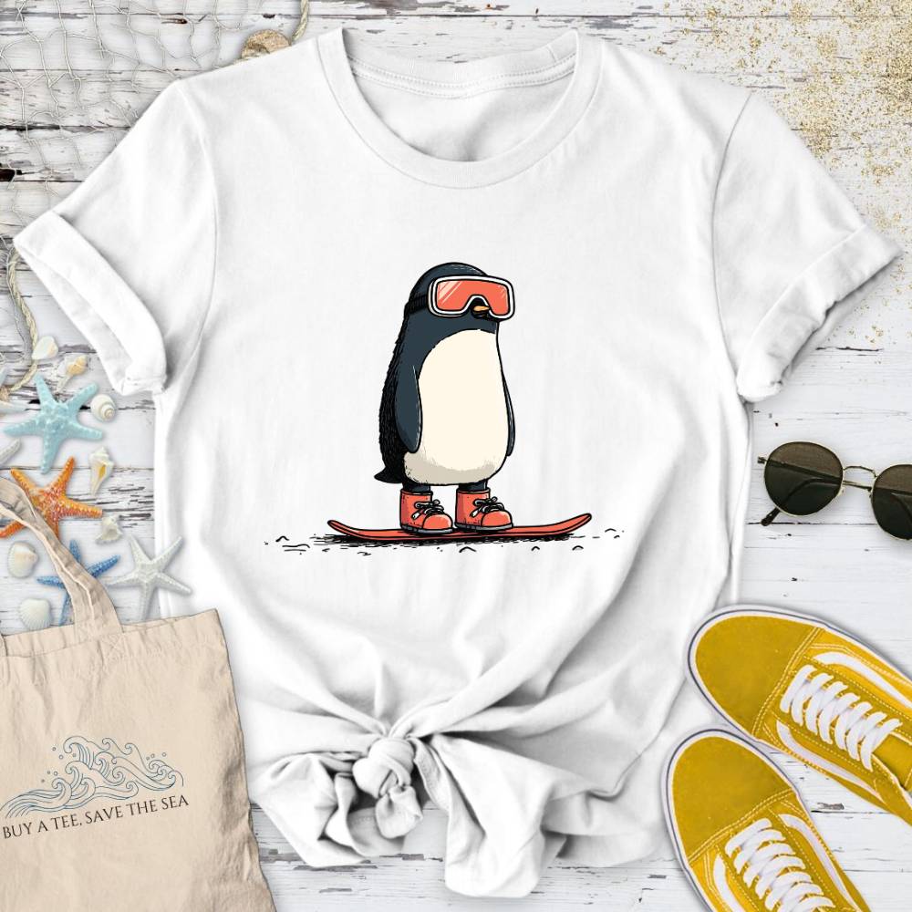 Snowboarder Penguin T-Shirt
