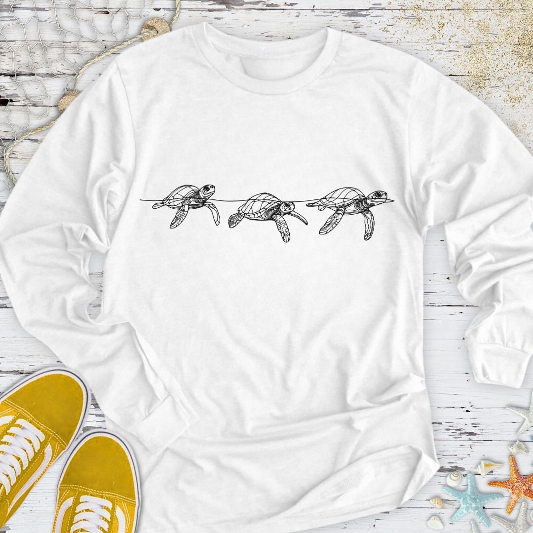 3 Turtles Long Sleeve Tee