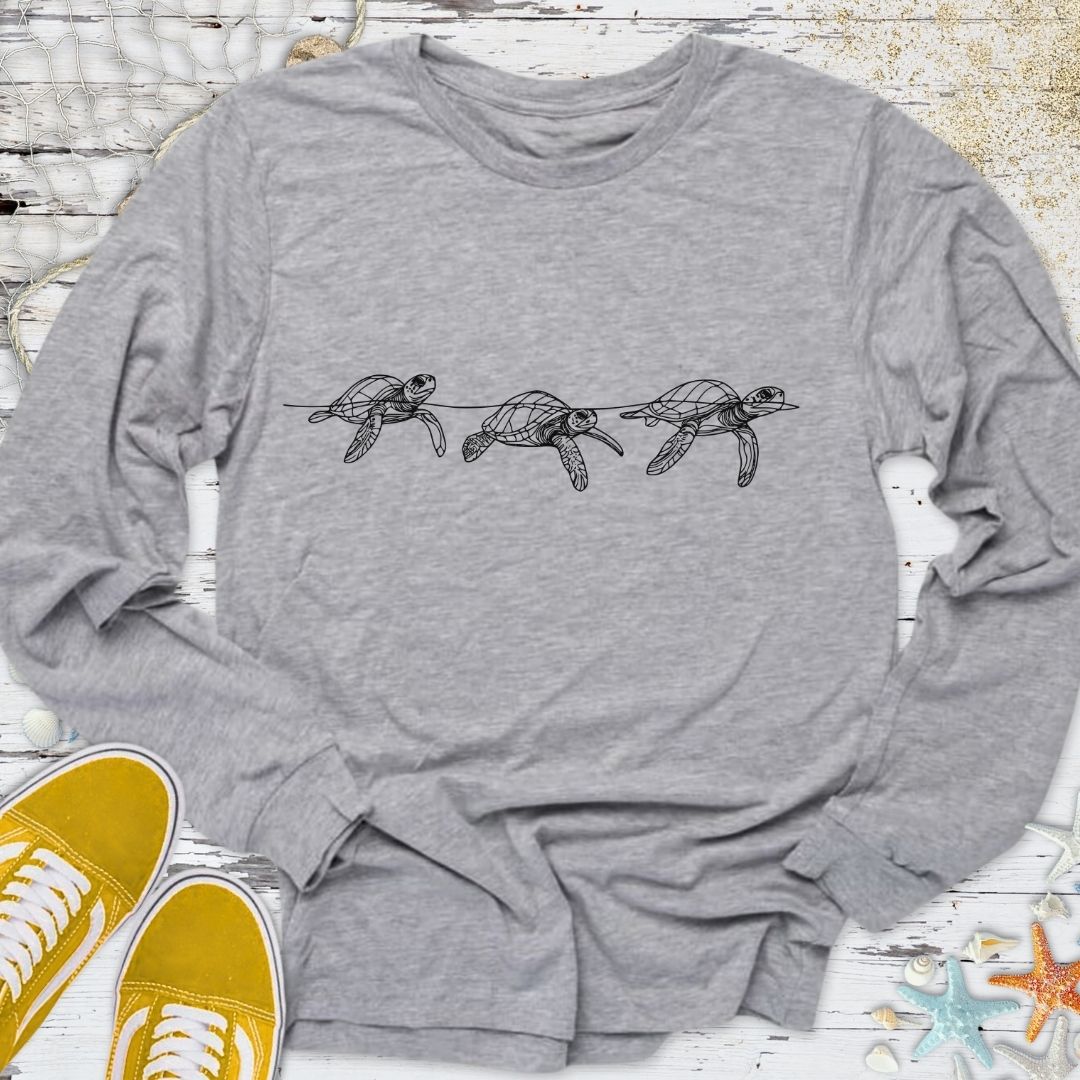 3 Turtles Long Sleeve Tee