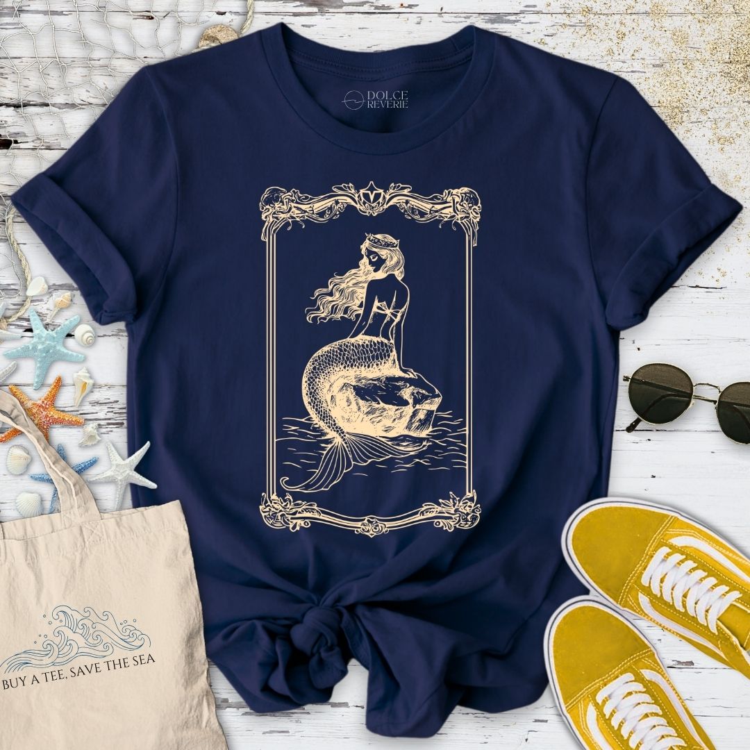 Mermaid Line Art T-Shirt