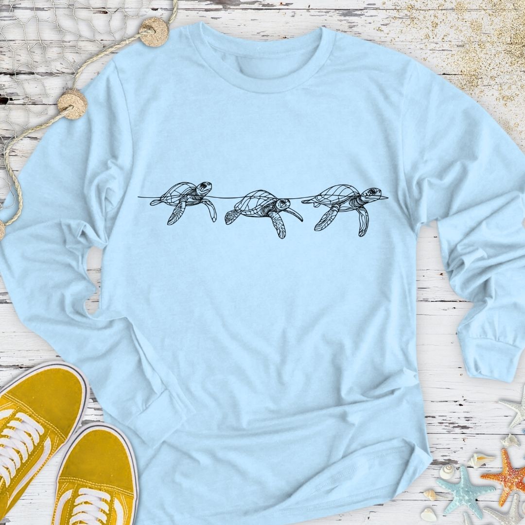 3 Turtles Long Sleeve Tee
