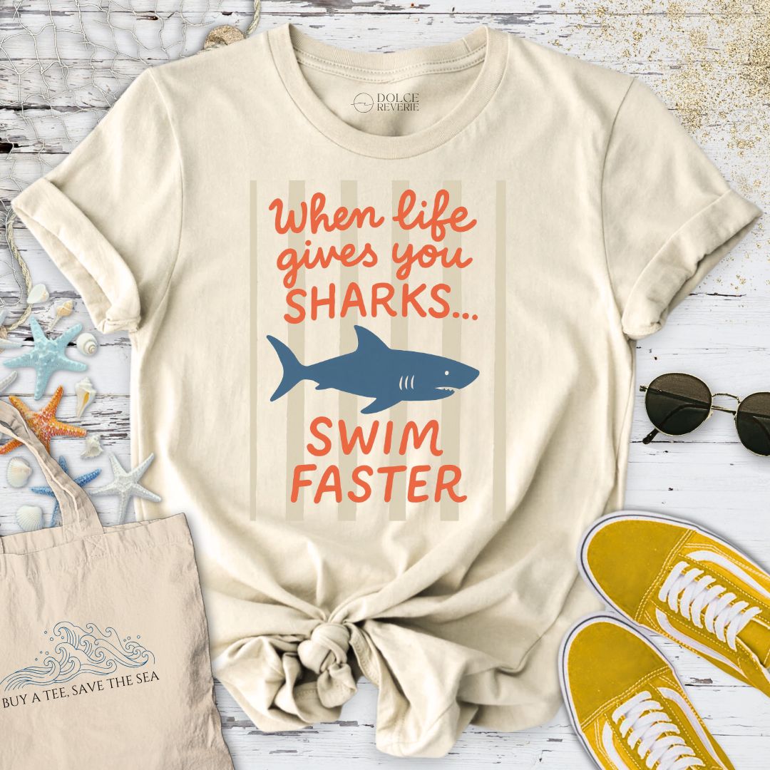 Swim Faster, Shark T-Shirt
