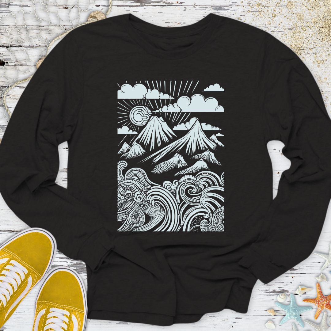 Ocean & Mountains Long Sleeve Tee