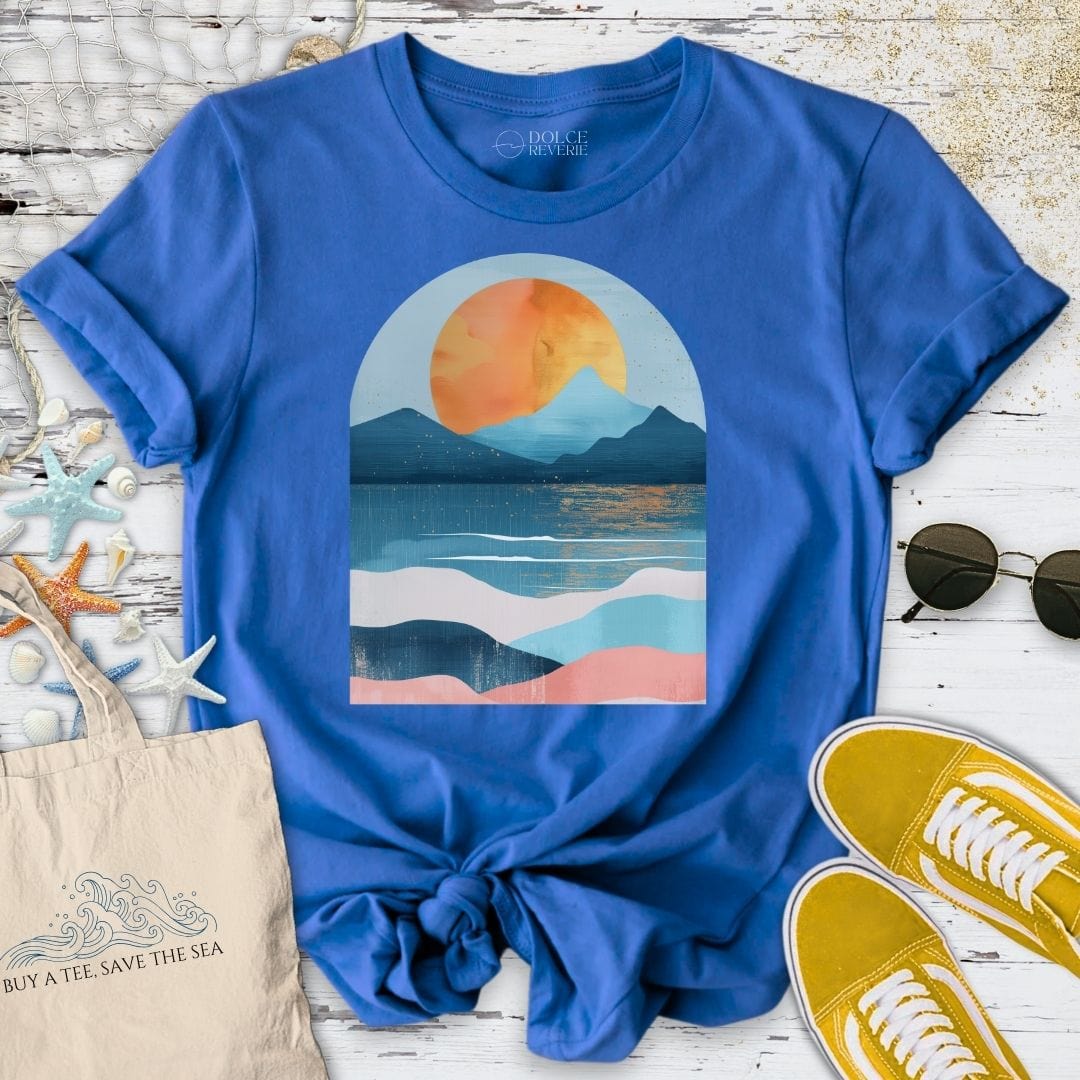 Abstract Seascape II T-Shirt Royal / S