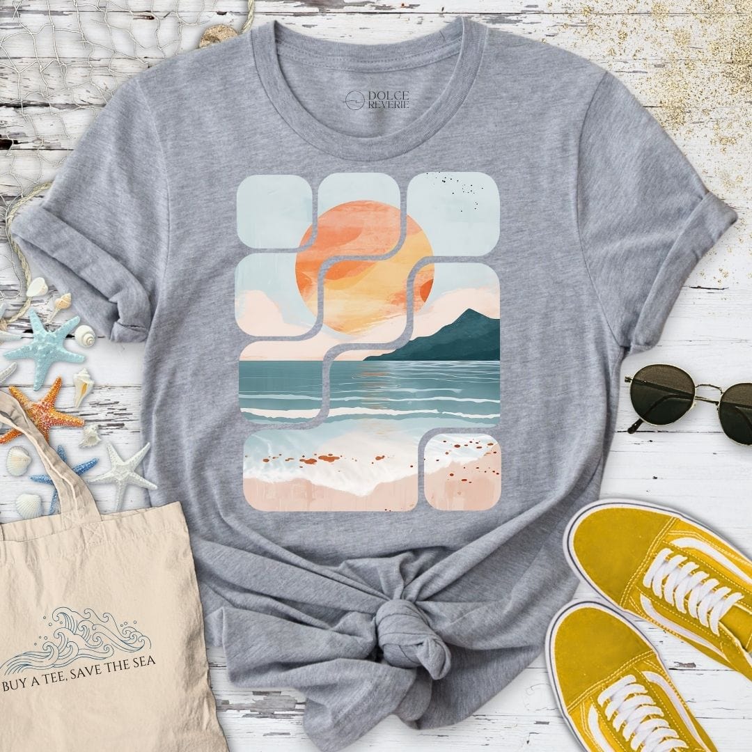 Abstract Seascape T-Shirt Sport Grey / S