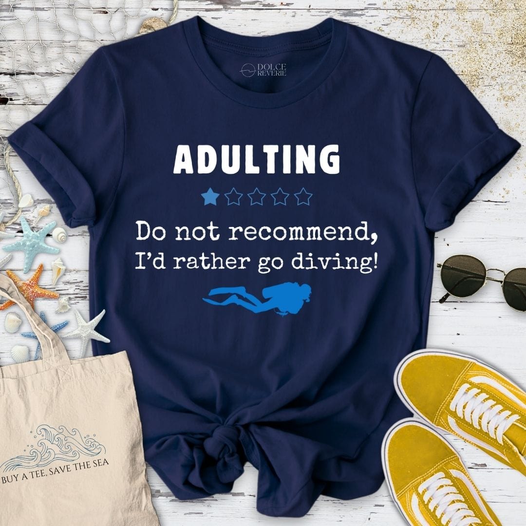 Adulting, Do Not Recommend T-Shirt Navy / S
