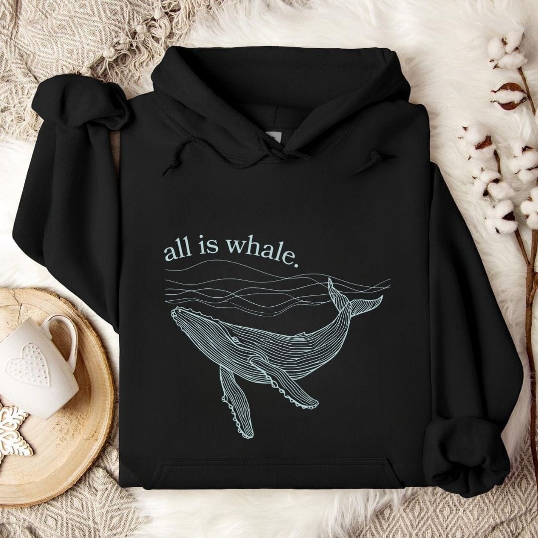 All Is Whale Hoodie Black / S