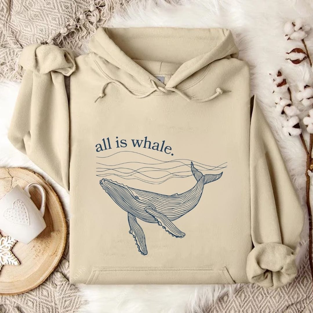 All Is Whale Hoodie Sand / S
