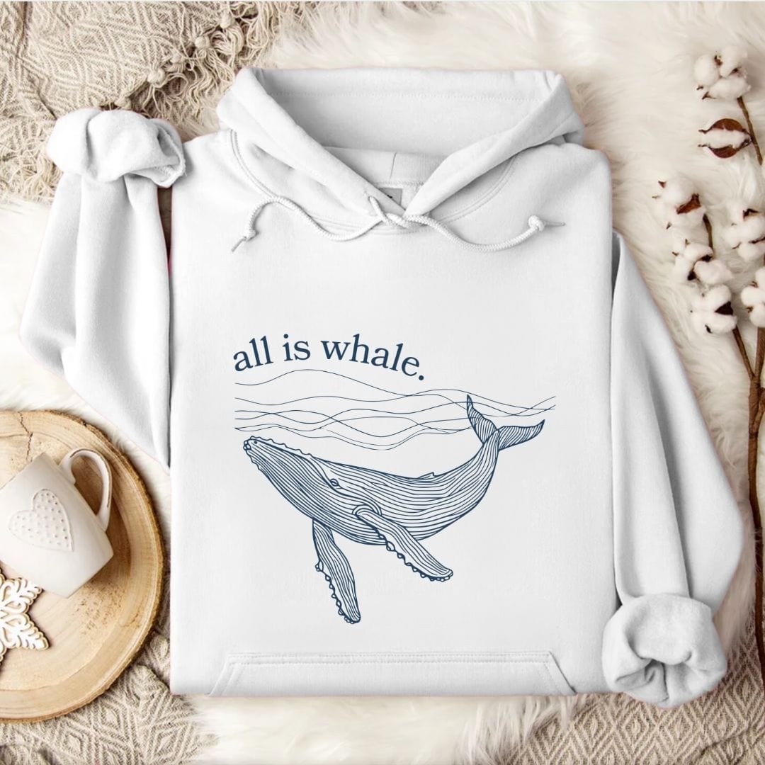 All Is Whale Hoodie White / S