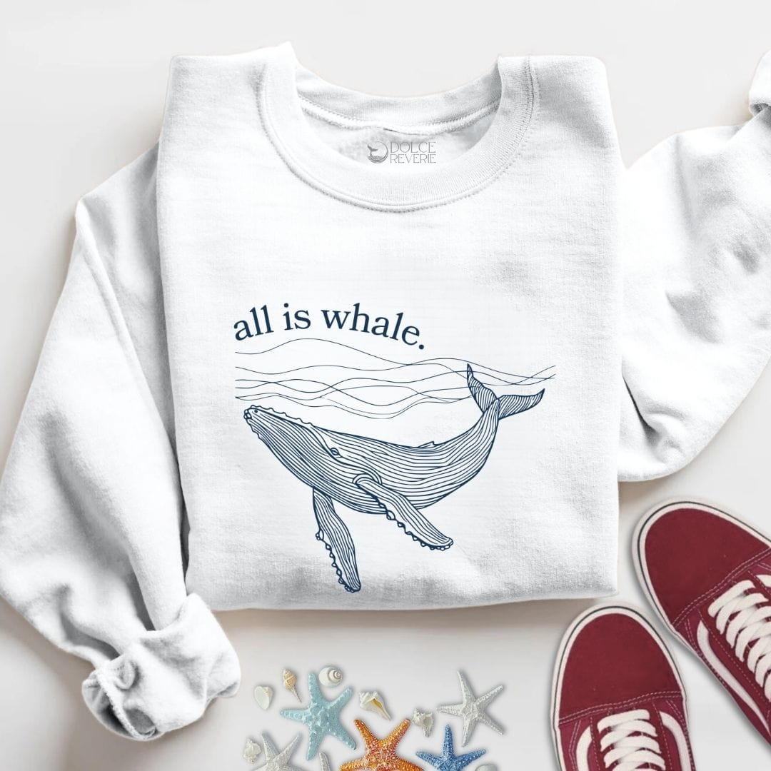 All Is Whale Sweatshirt S / White