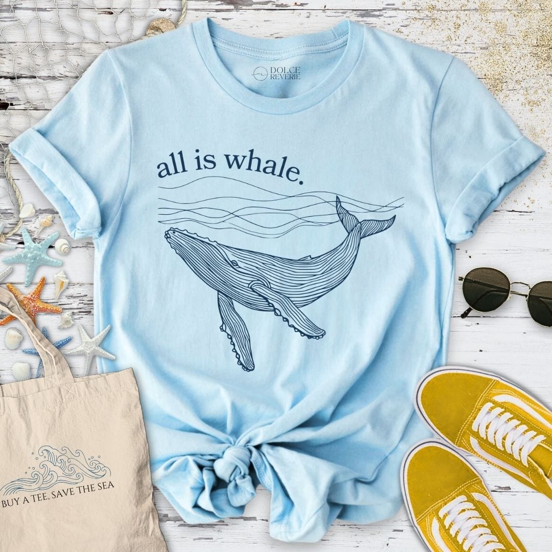 All Is Whale T-Shirt Light Blue / S