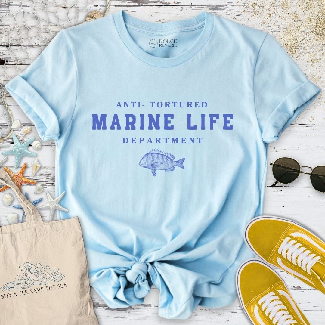 Anti-Tortured Marine Life Department T-Shirt Light Blue / S