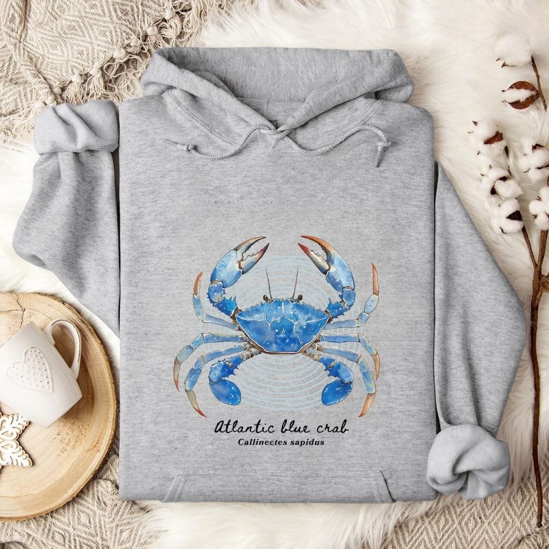 Atlantic Blue Crab Hoodie Sport Grey / S