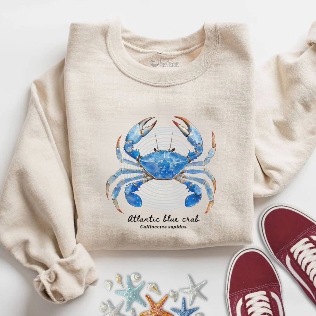 Atlantic Blue Crab Sweatshirt S / Sand