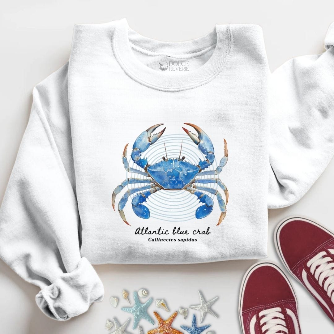 Atlantic Blue Crab Sweatshirt S / White