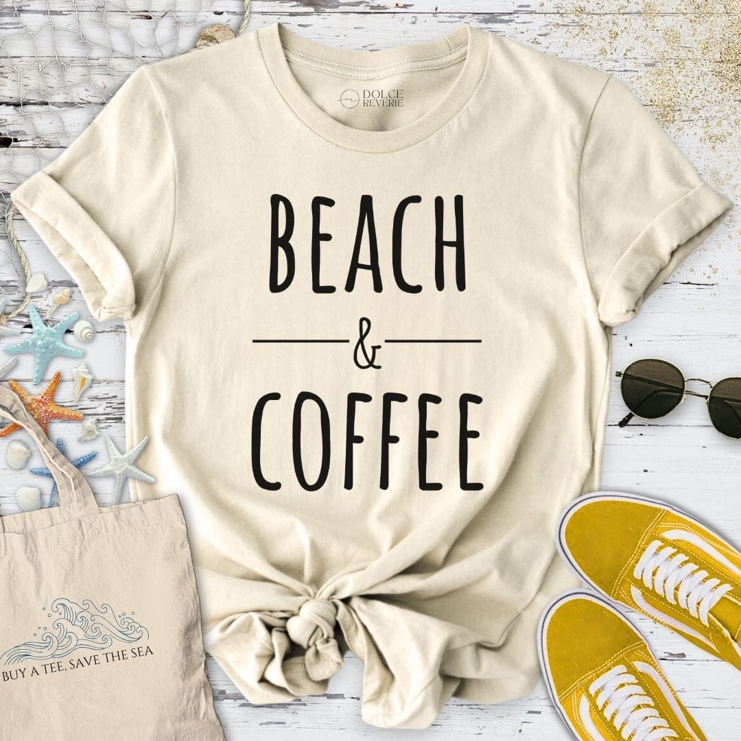 Beach & Coffee T-Shirt Natural / S