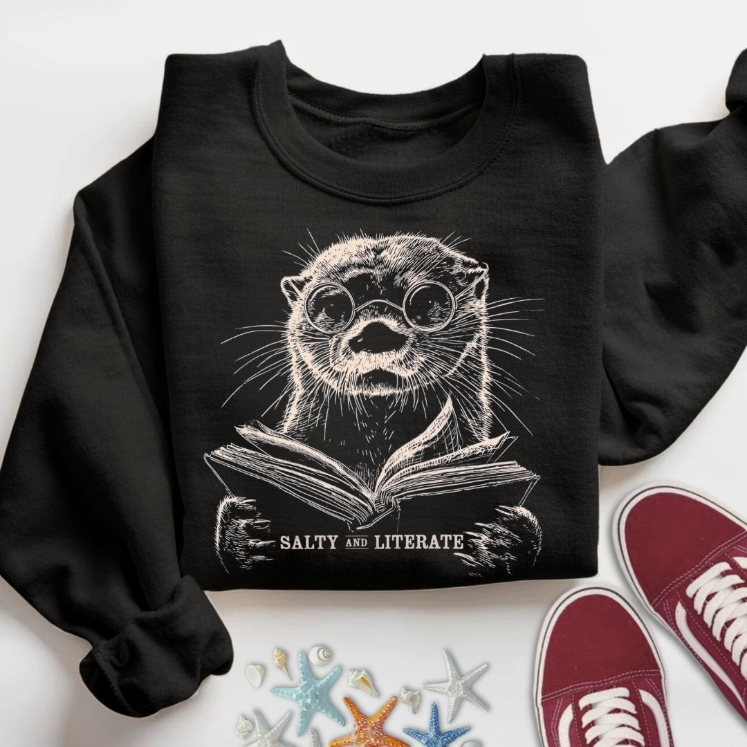 Salty and Literate Otter Sweatshirt